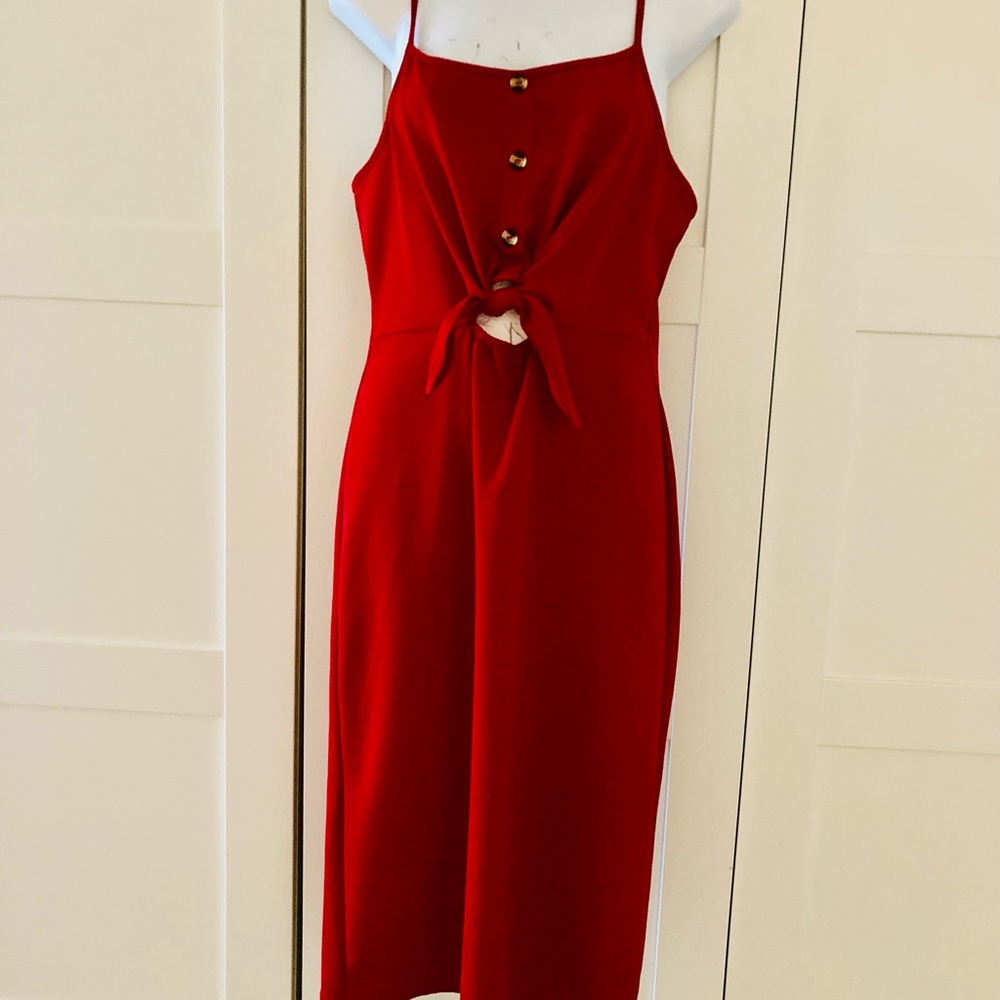 Red summer dress